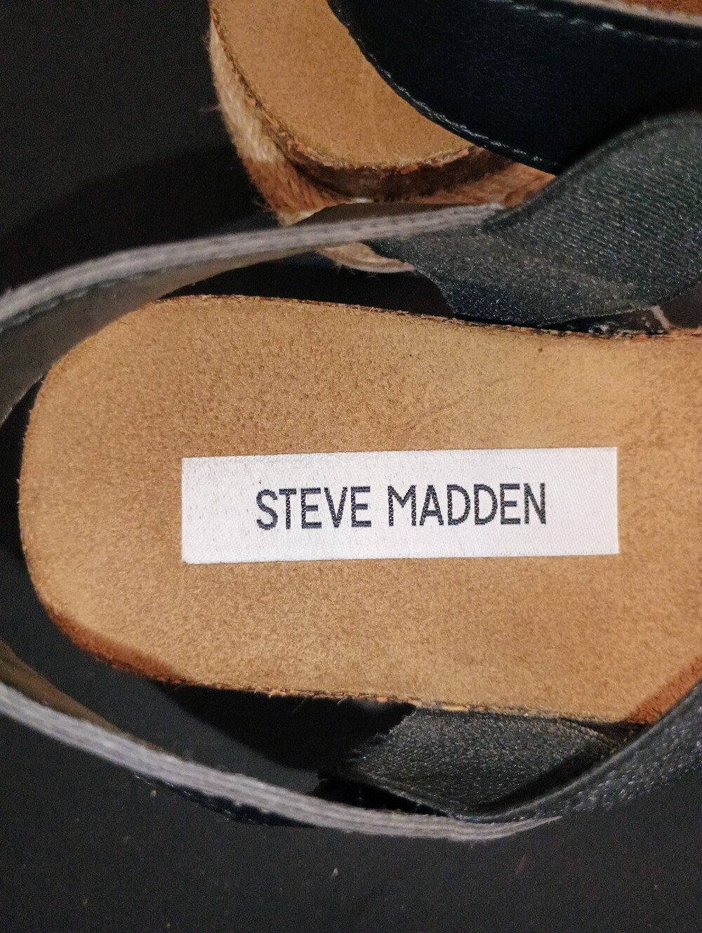 NWOT | Steve Madden Black Jaklin Espadrille - Picture 5 of 11